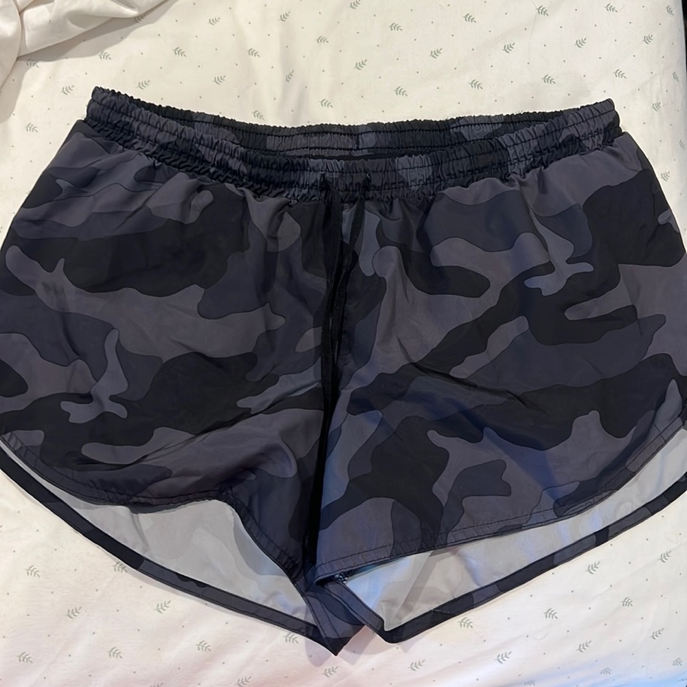 Or navy camo black running shorts